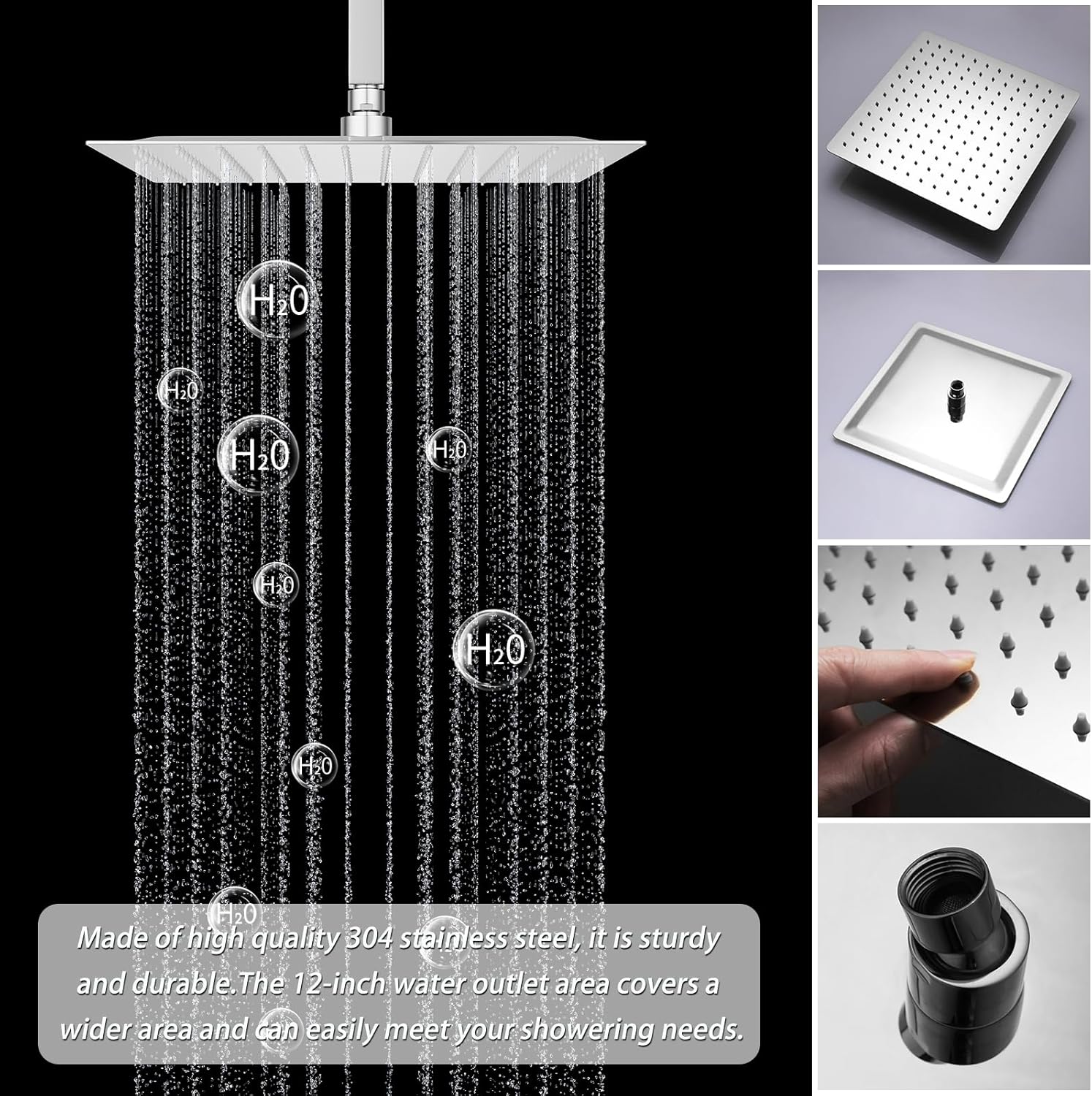 KATAIS Brushed Nickel Shower Trim System with Digital Display