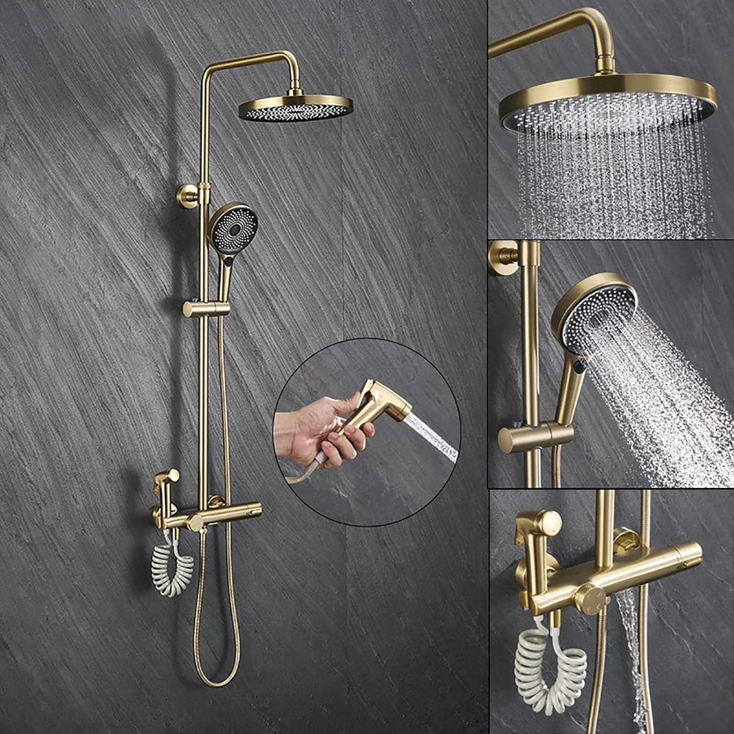 Thermostatic Shower System with 10 Inches Combo Set