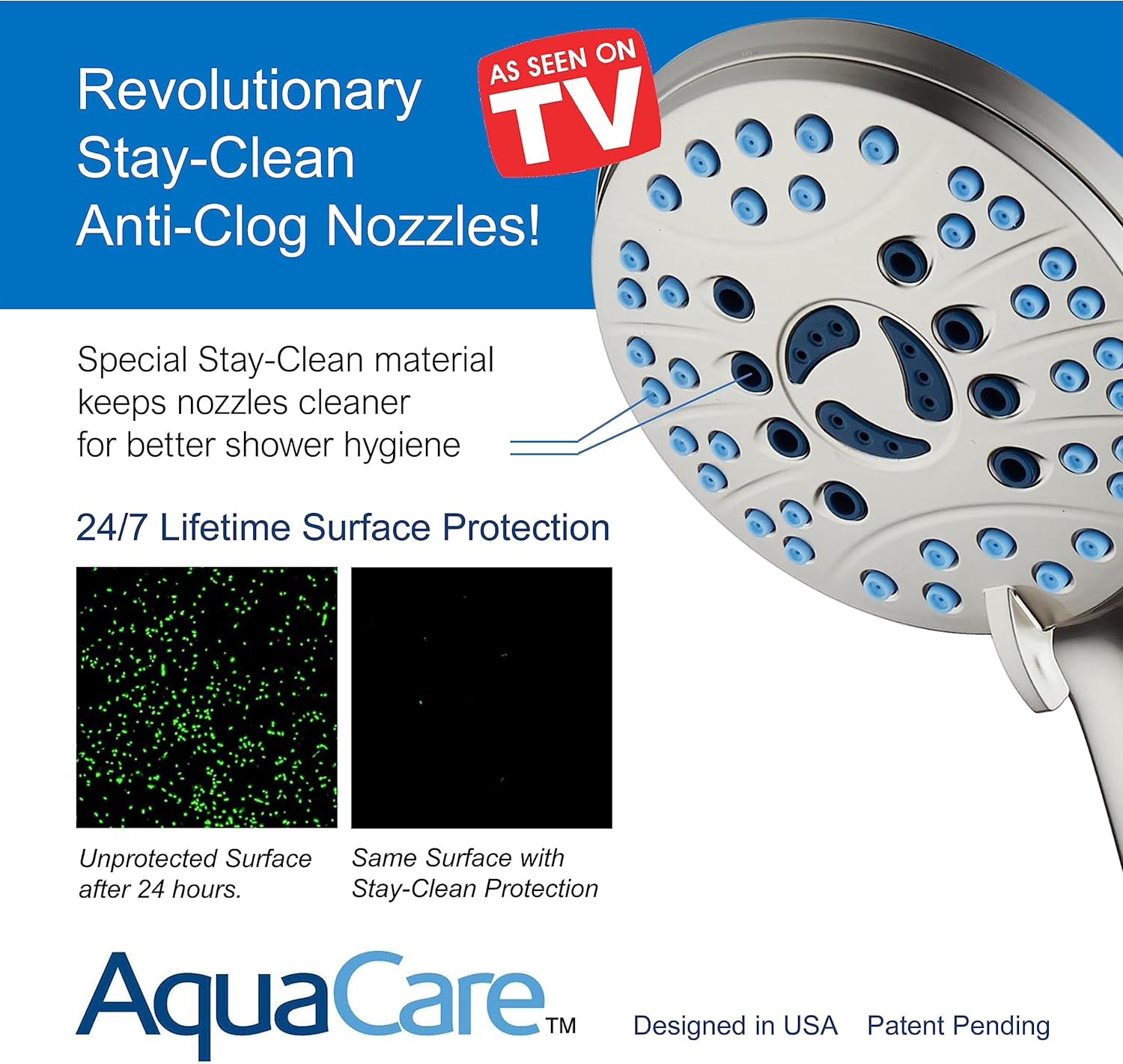 Hotel Spa AquaCare High Pressure Handheld Shower Head