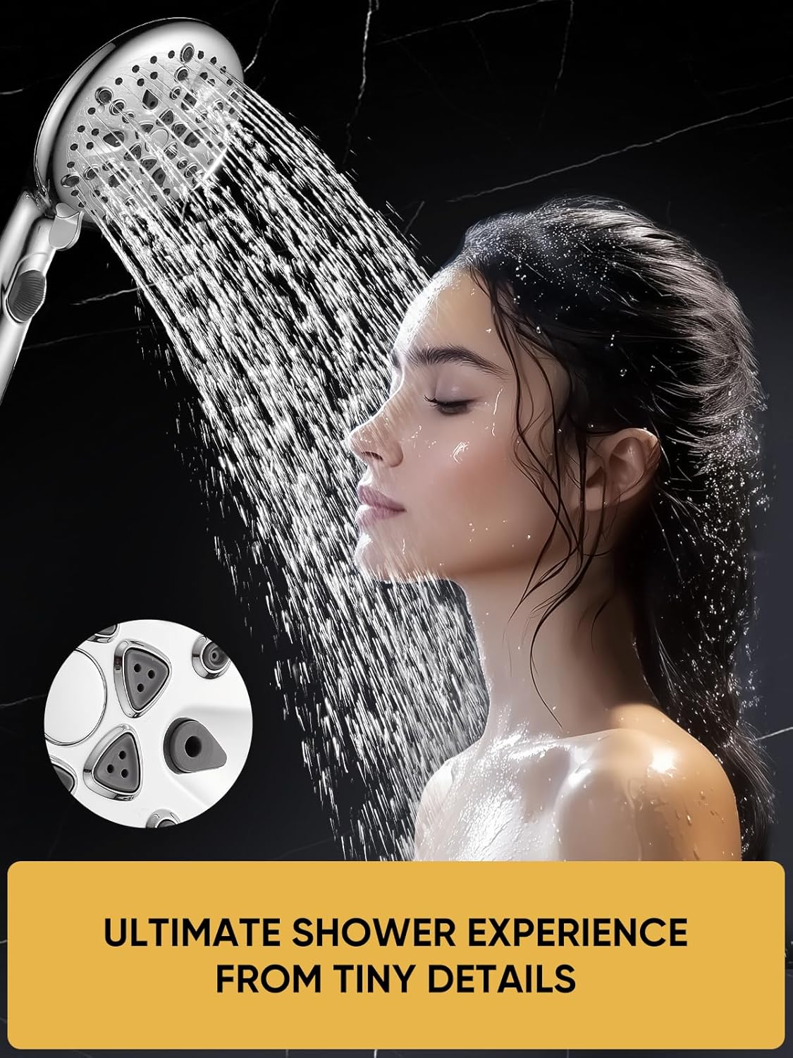 Cobbe 9 Function Handheld Shower Head with Power Wash