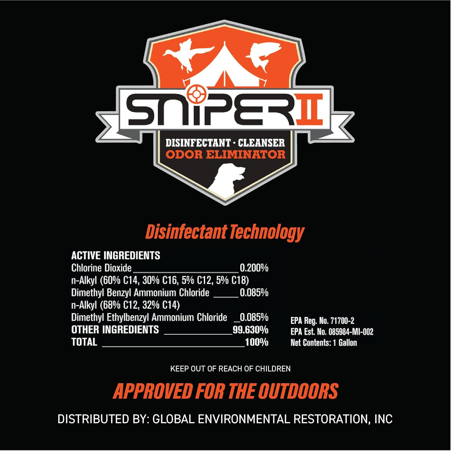 SNiPER II Disinfectant Cleaner 8 Oz Spray