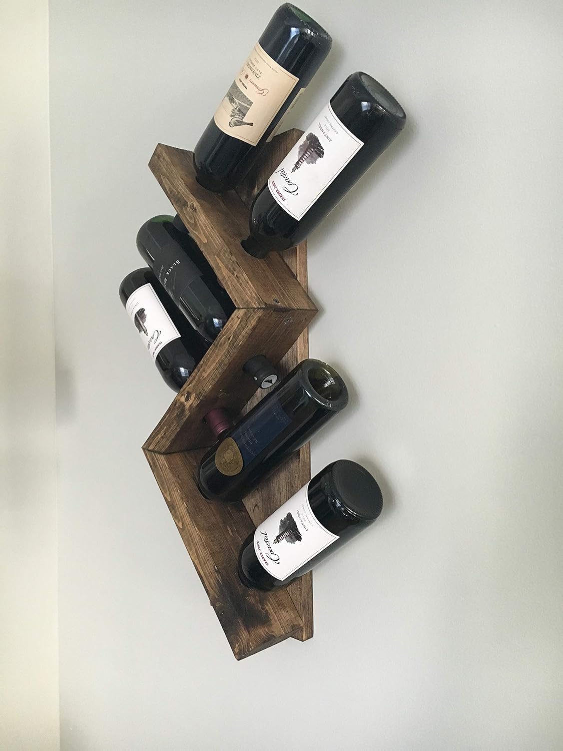 DistressedMeNot Zig Zag Wine Rack Wall Mounted