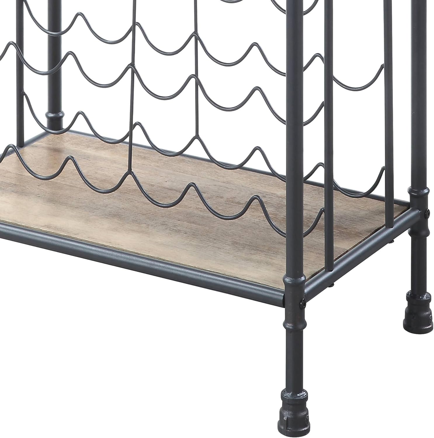 TREATLIFE Home Antique Oak Stemware Wine Rack 1