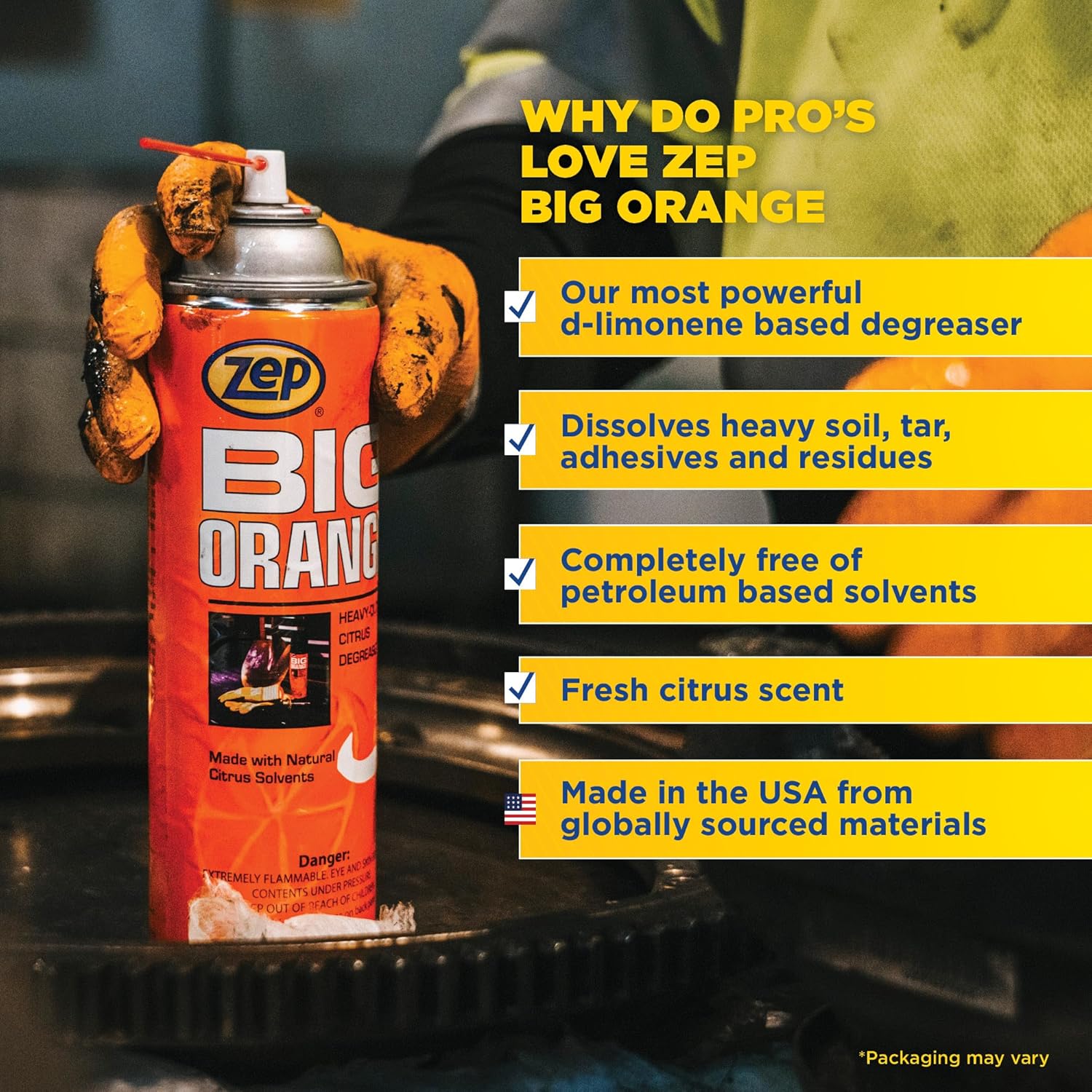 Zep Big Orange Heavy-Duty Citrus Degreaser 15 oz Case Of 12