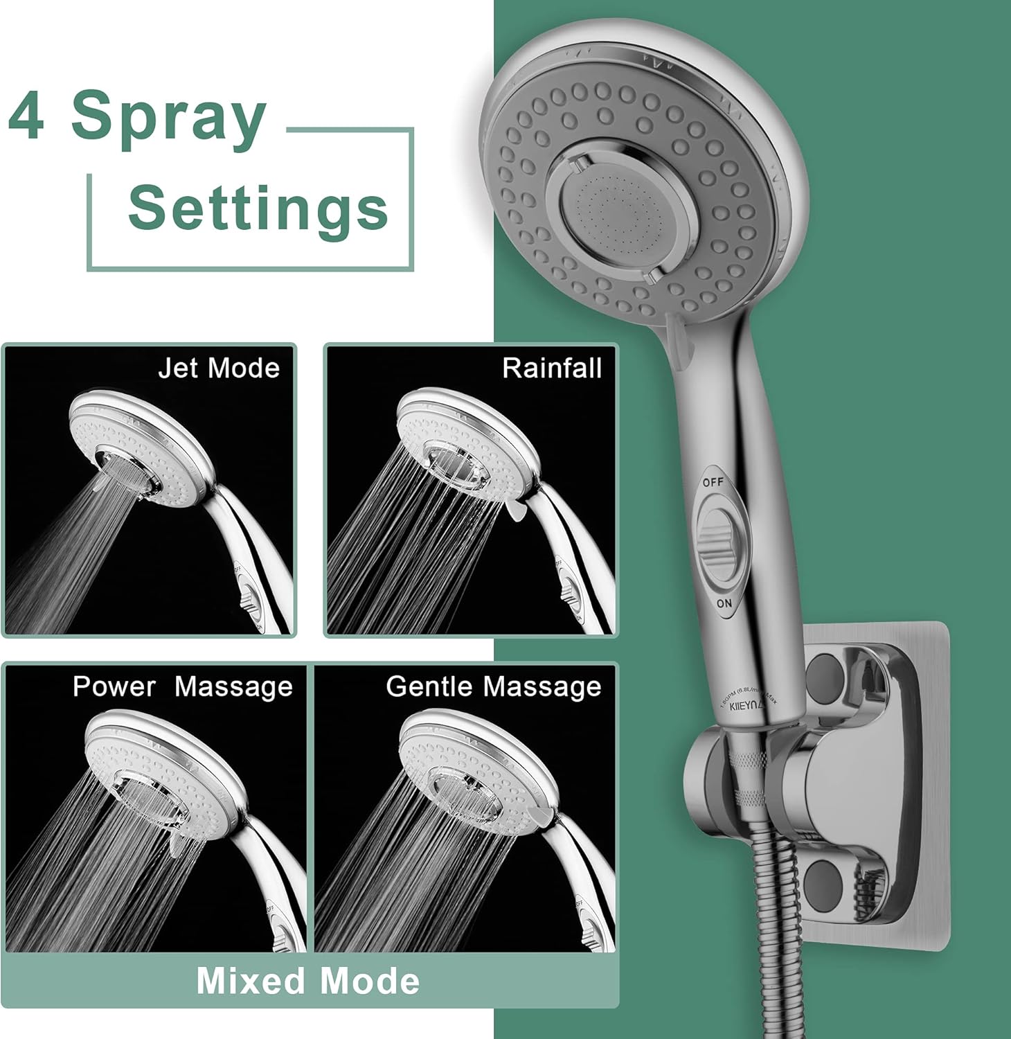 Klleyna Multi-Use Faucet Sprayer - 5 Adapters for Sink Bathtub