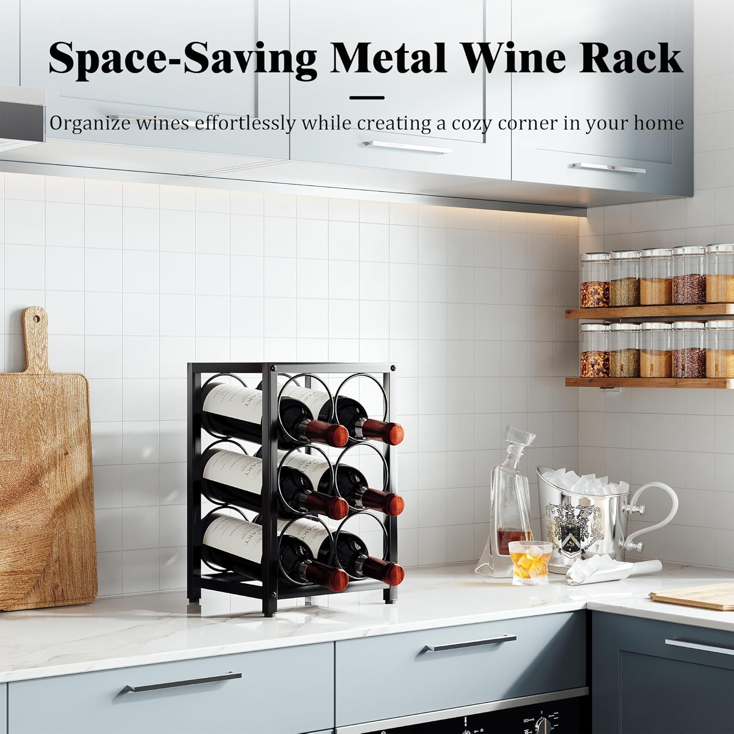 Hjarta 6-Bottle Space-Saving Wine Rack