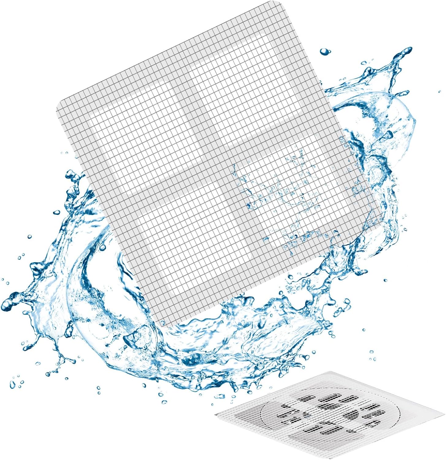 50 Pack Shower Hair Catcher Drain Cover Disposable Reusable