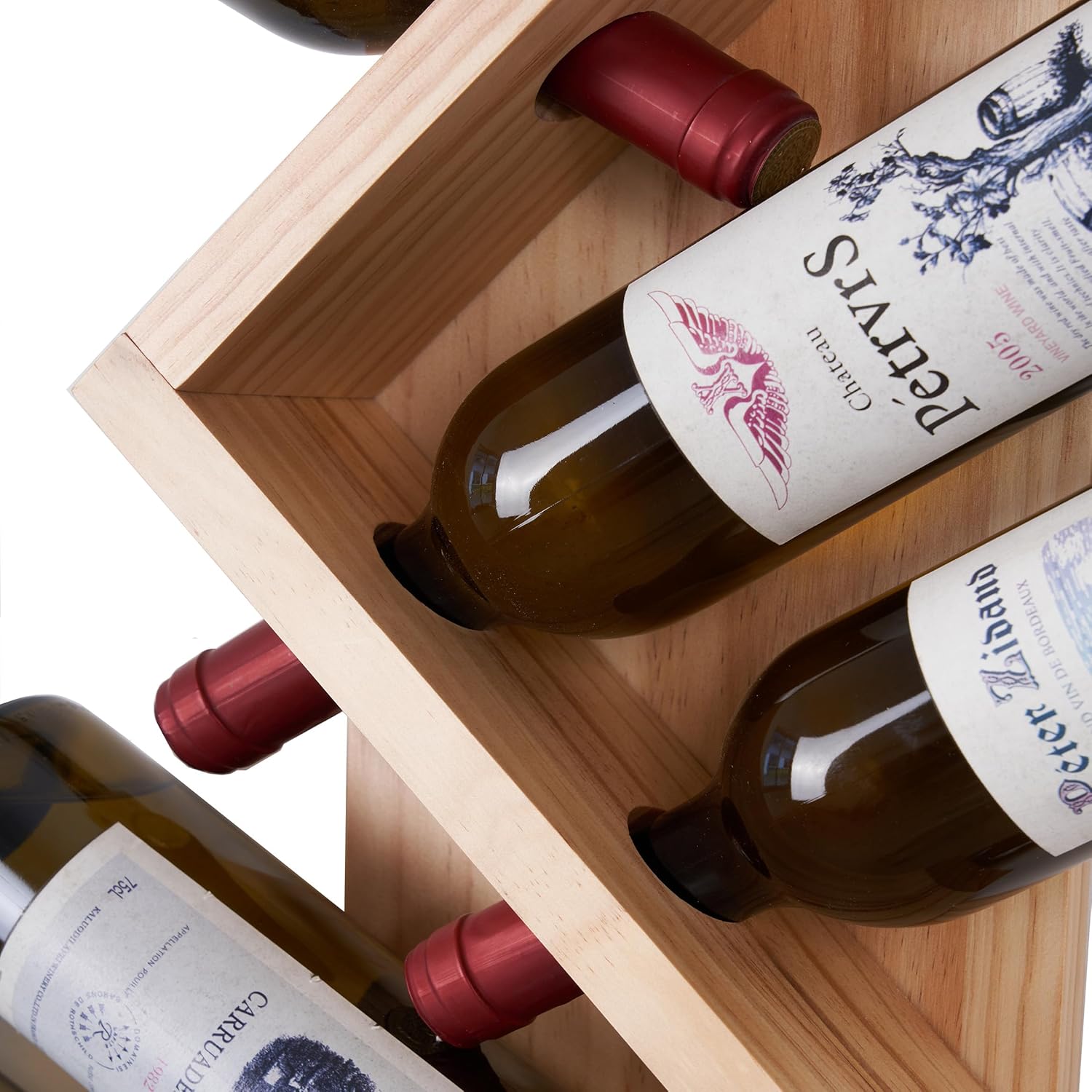 Vertical Wine Rack - Wall Mounted Solid Wood Design