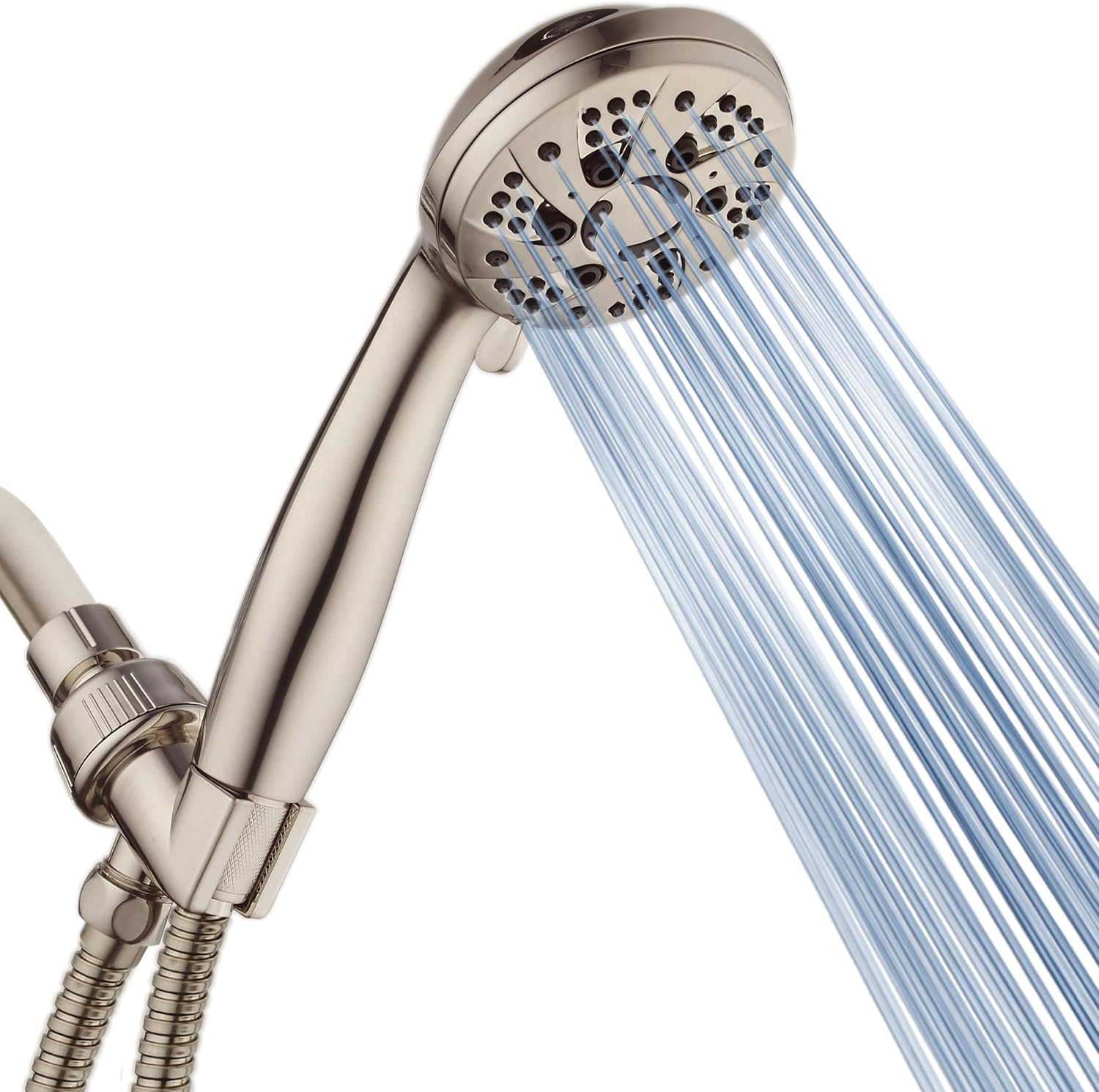 AquaDance High Pressure 6-Setting Handheld Shower Head with Stainless Steel Hose