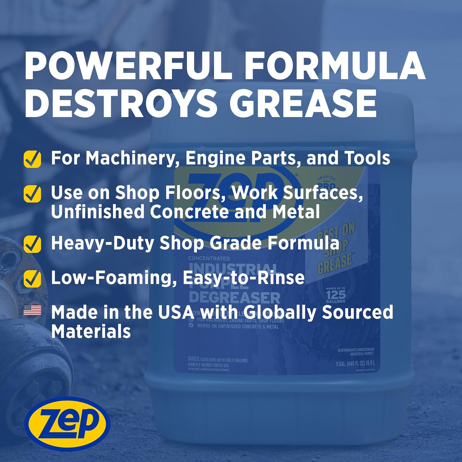 Zep Industrial Purple Cleaner and Degreaser 5 Gallon Case 1