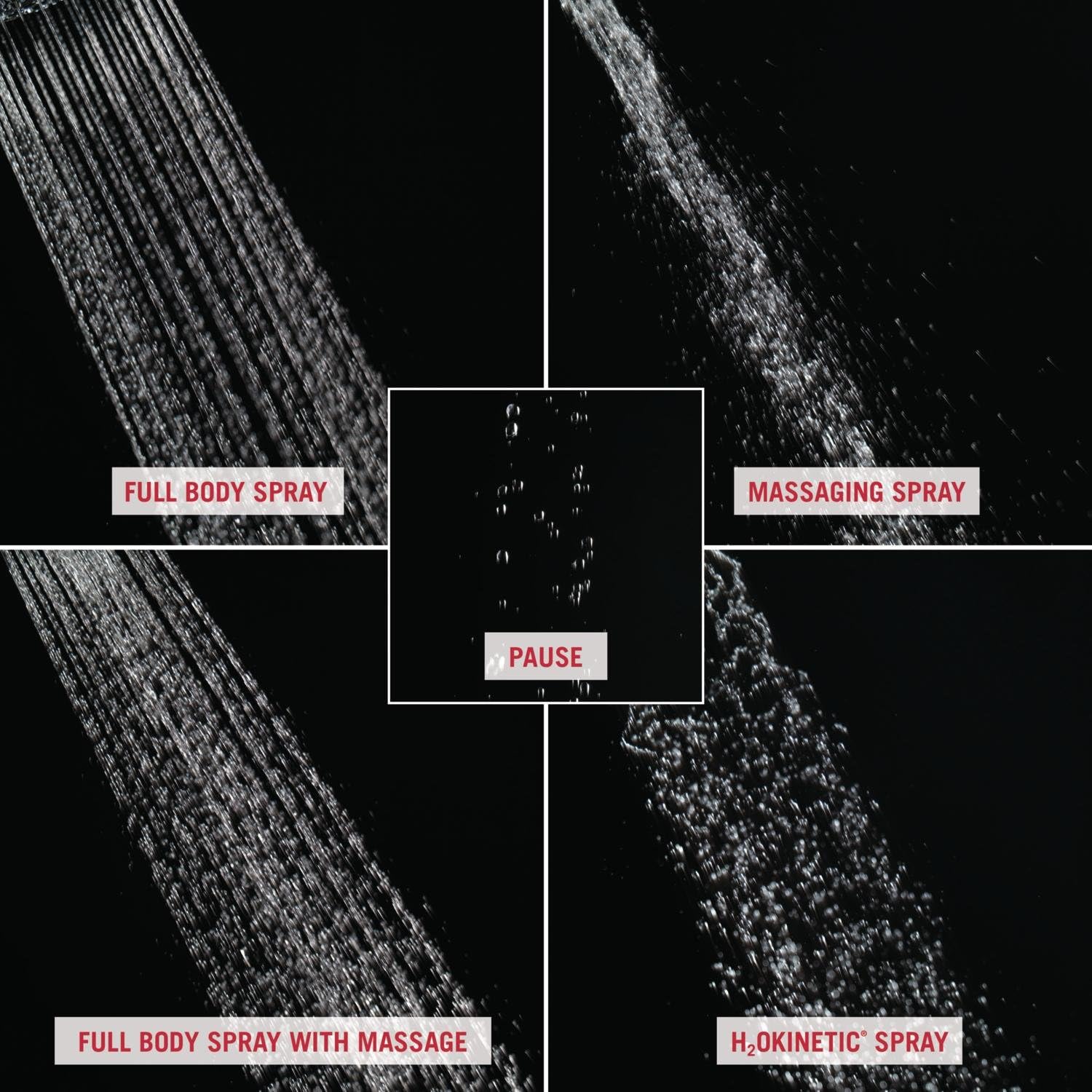 Delta Faucet 52669-RB H2Okinetic 5-Setting Raincan Shower Head