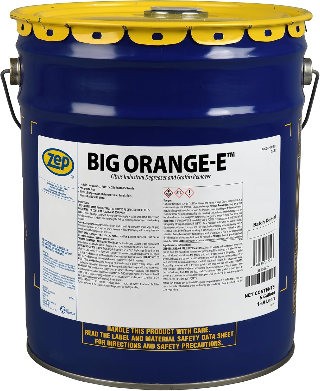 Zep Big Orange-E Heavy-Duty Citrus Degreaser 5 Gallon