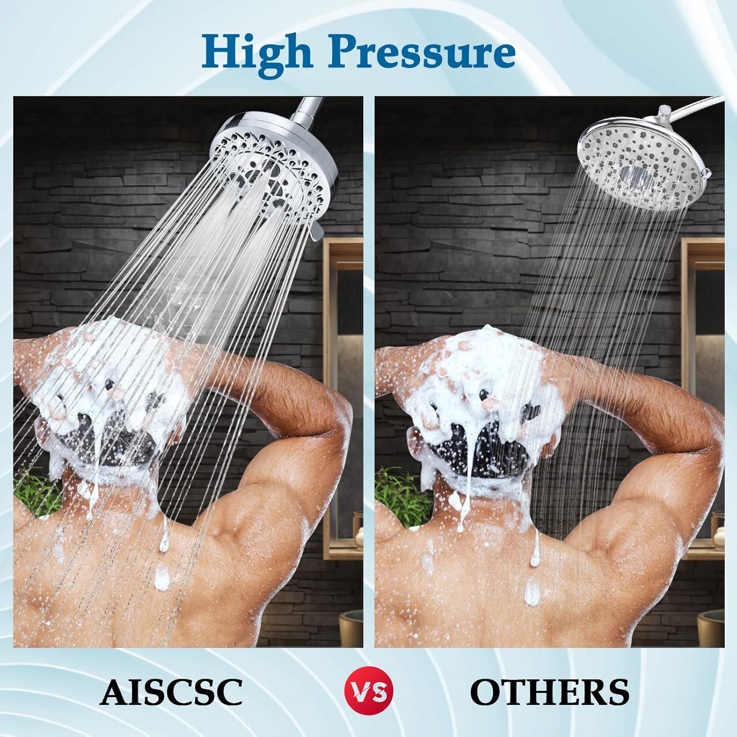 Aiscsc 8 Spray Modes High Pressure Shower Head