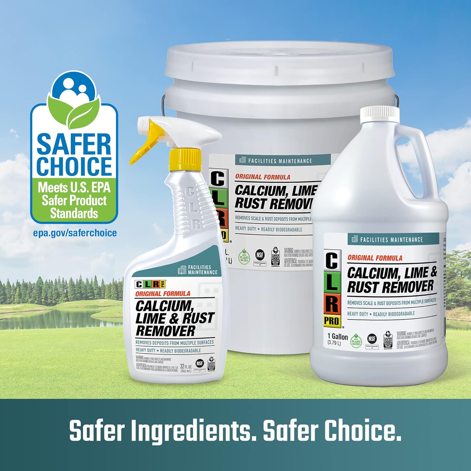 CLR PRO Calcium Lime Rust Remover 1 Gallon Pack of 2