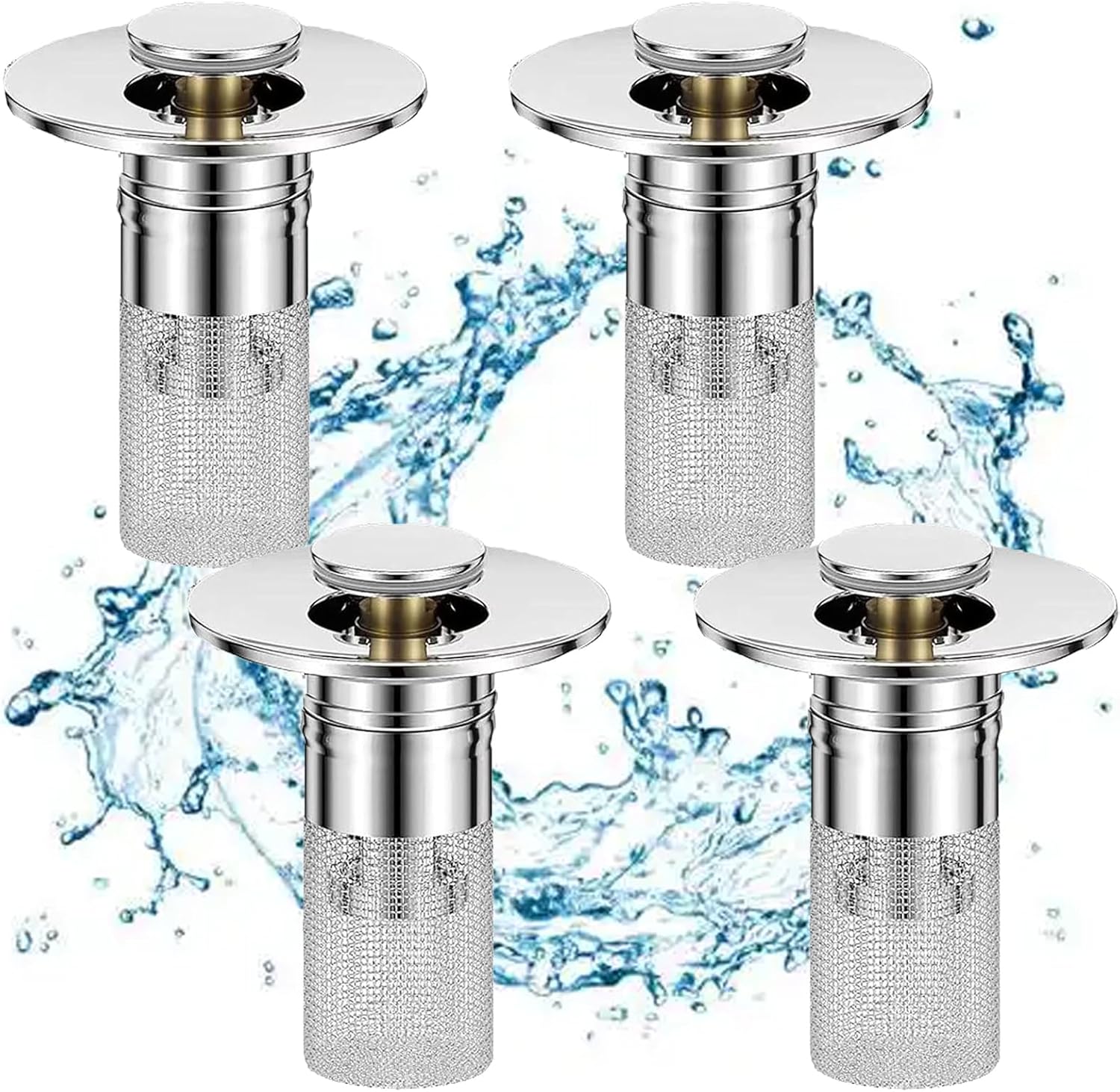 Stainless Steel Pop-Up Drain Strainer for Bathroom Sink