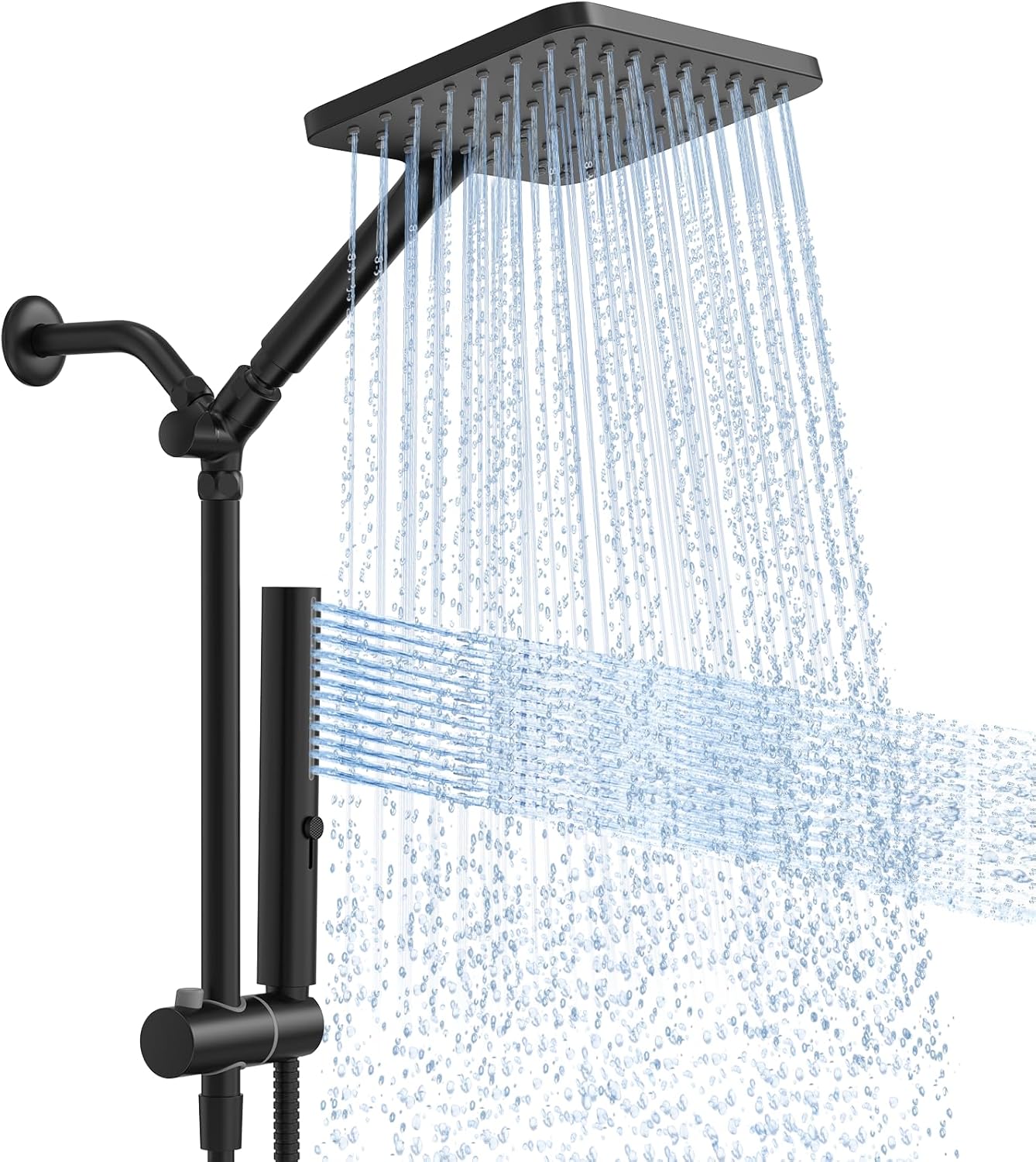 Hombeter 10 Inch Handheld Rain Shower Combo Matte Black