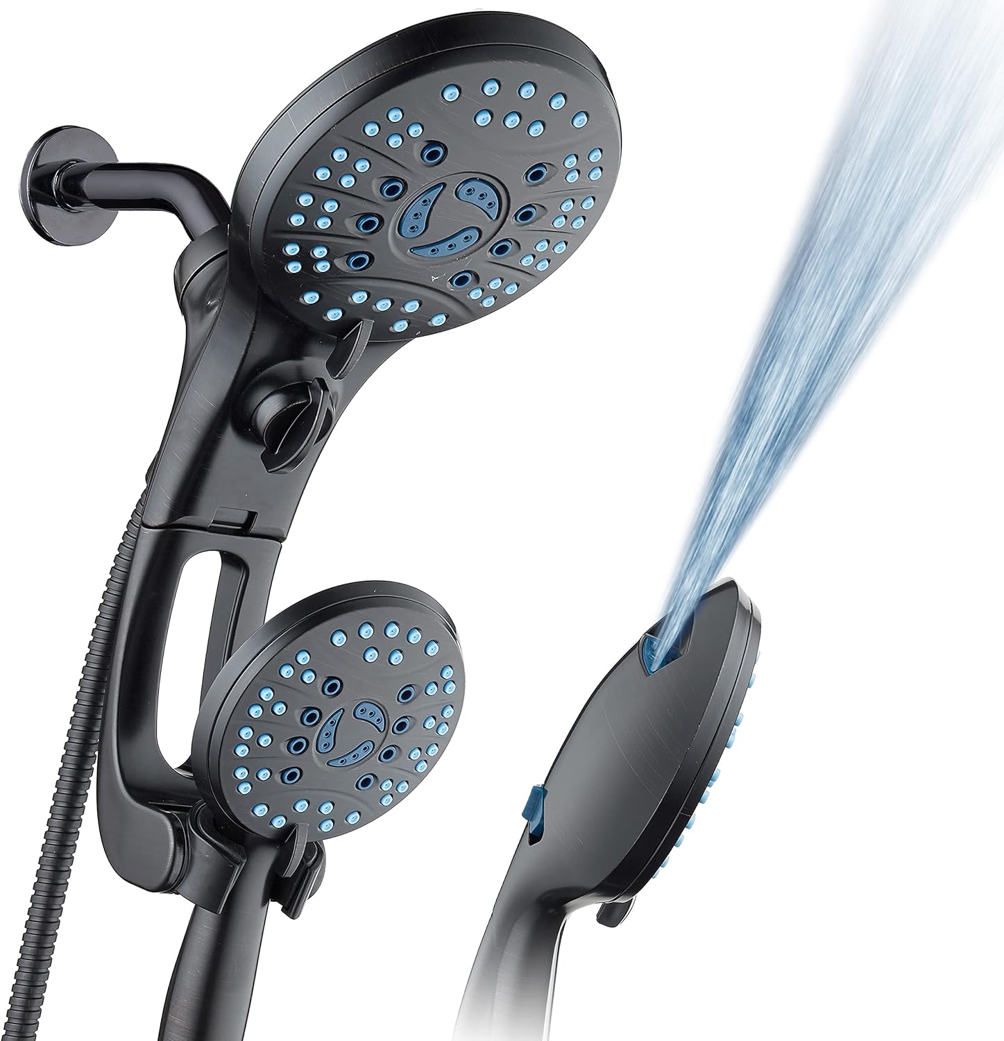 Hotel Spa High Pressure Handheld Shower Head with 50 Modes and Adjustable Arm