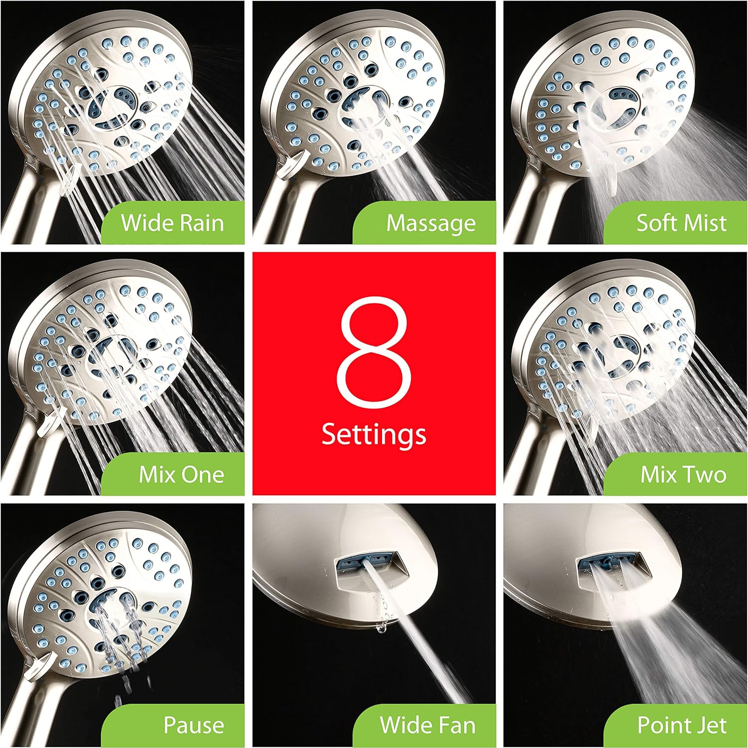 Hotel Spa AquaCare High Pressure Handheld Shower Head