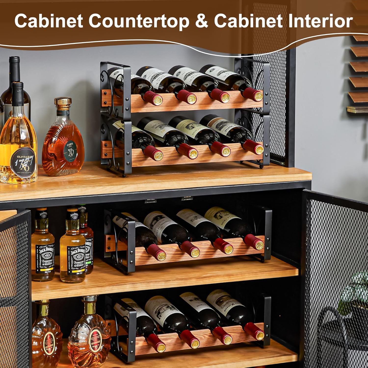 Xcosrack Freestanding Wine Rack with 4 Tiers and Patent Design