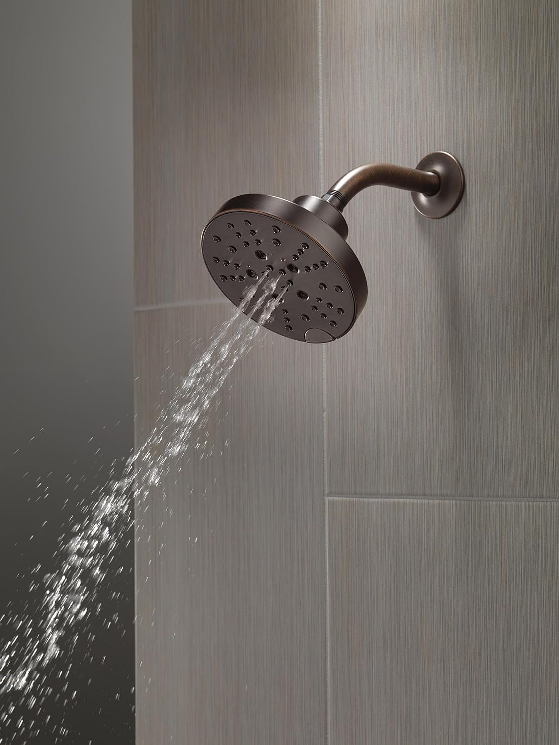 Delta 5-Spray Shower Head with H2Okinetic Technology Venetian Bronze