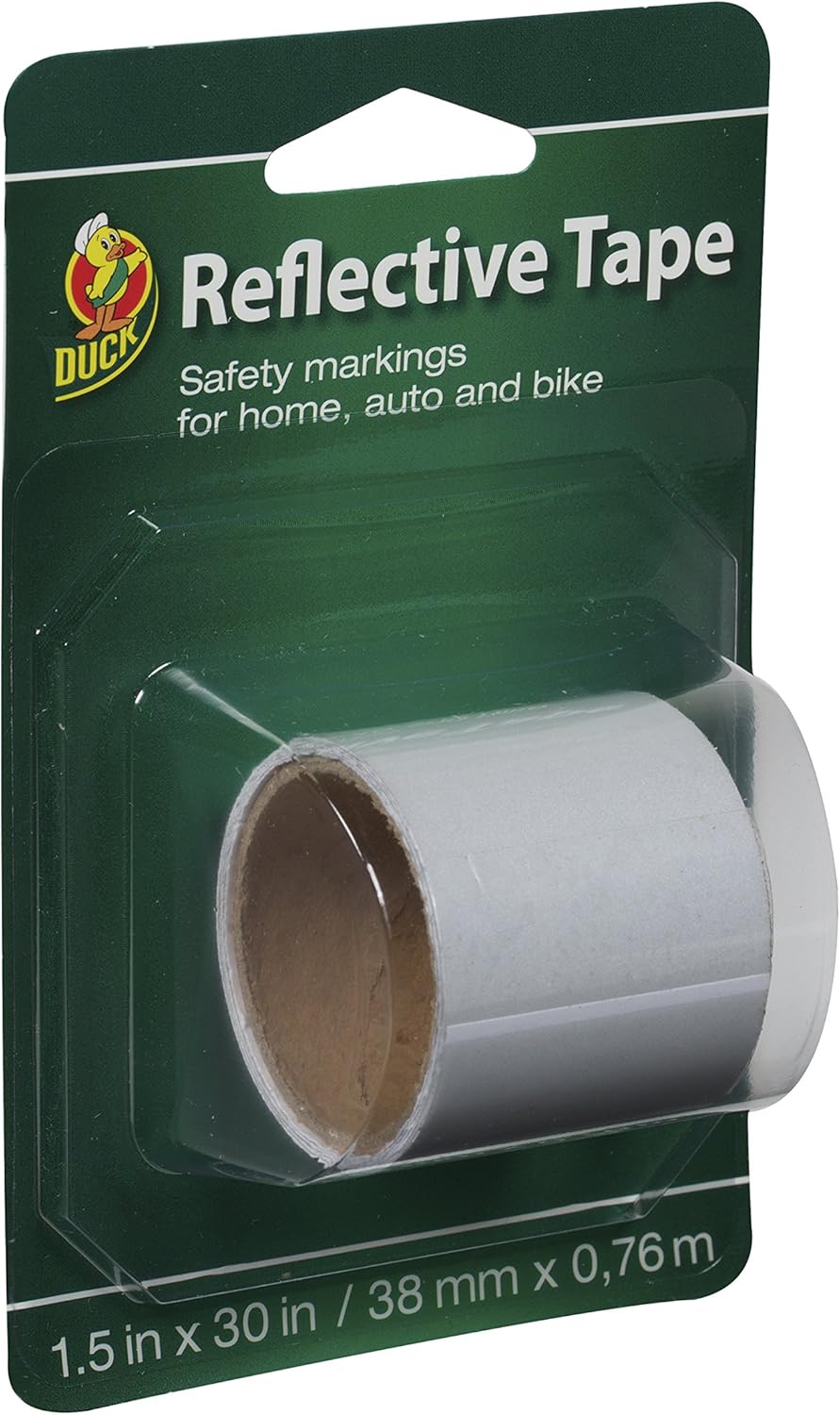 Duck Brand Reflective Safety Tape 15x30 Single Roll White