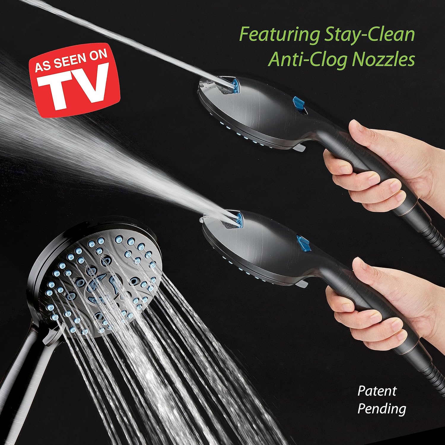 Hotel Spa High Pressure Handheld Shower Head with 50 Modes and Adjustable Arm