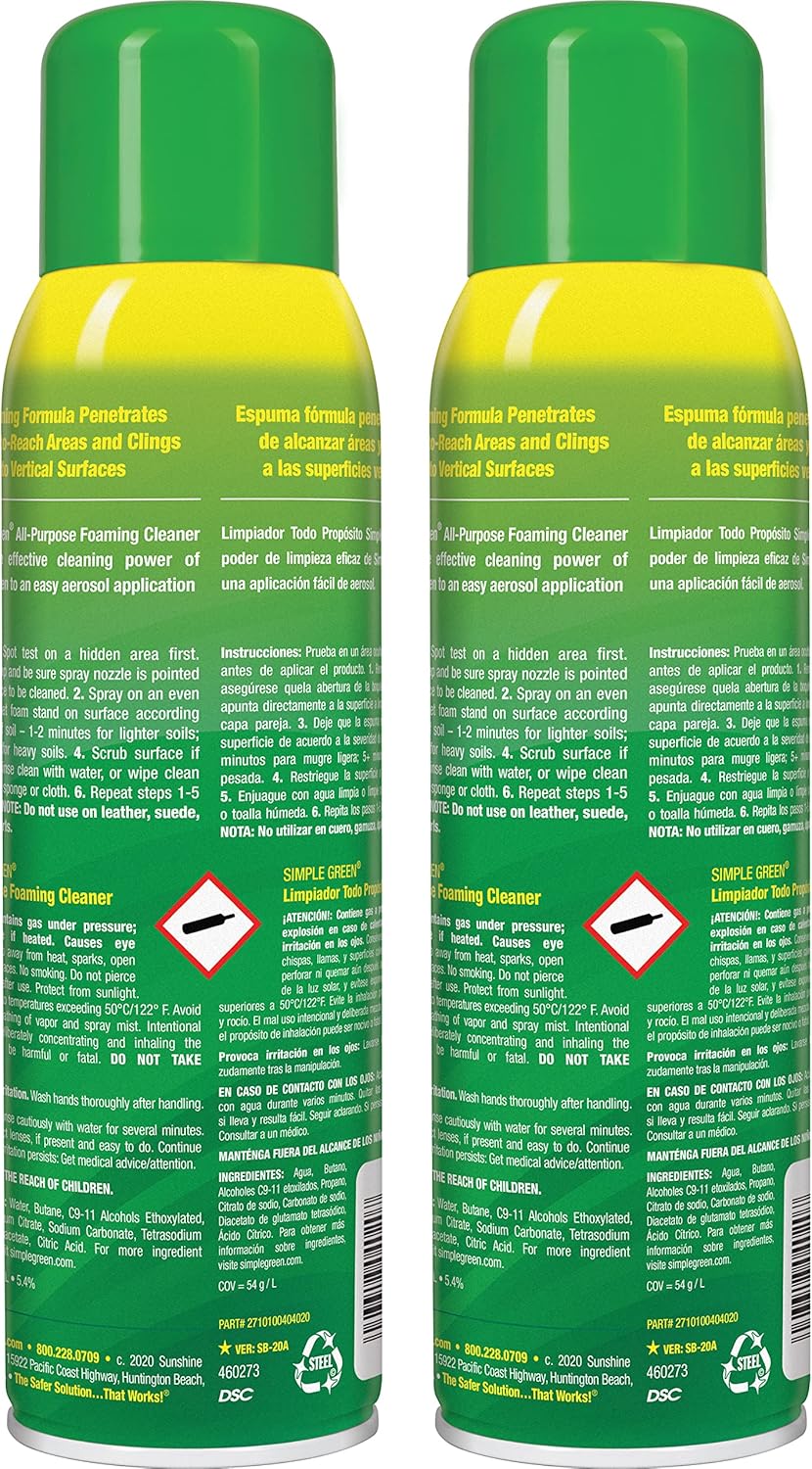 Simple Green All-Purpose Foaming Cleaner 20 Oz Pack of 2
