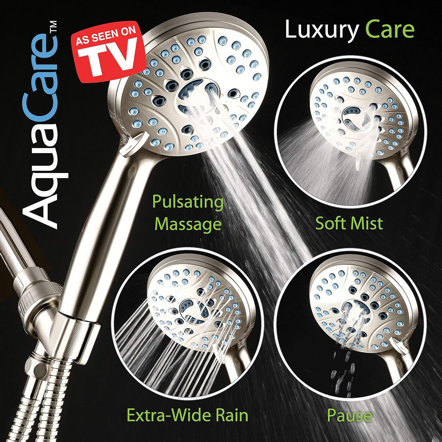 Hotel Spa AquaCare High Pressure Handheld Shower Head