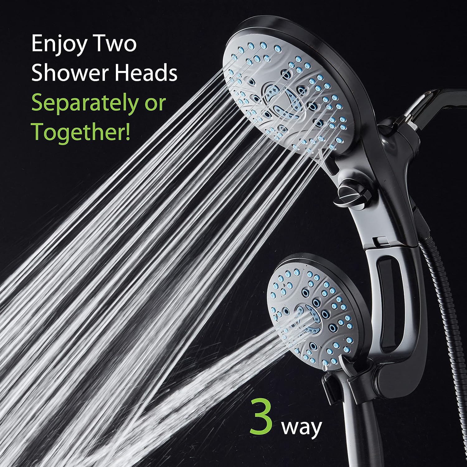 Hotel Spa High Pressure Handheld Shower Head with 50 Modes and Adjustable Arm